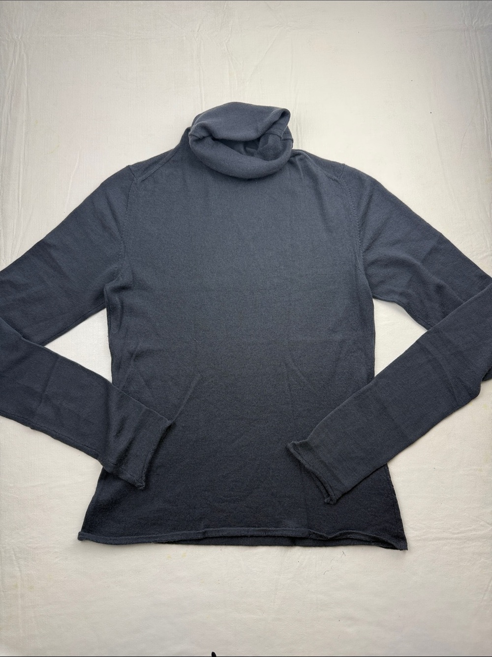 London W11 Women's Charcoal Cashmere Slim Fit Turtleneck Sweater Size S